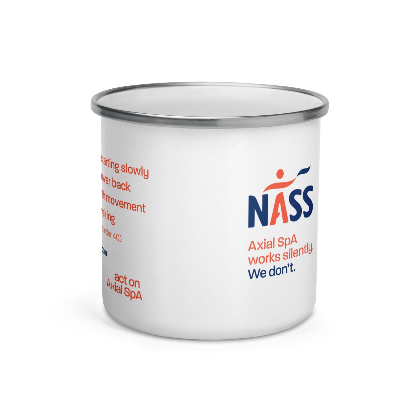 NASS Enamel Mug with SPINE acronym