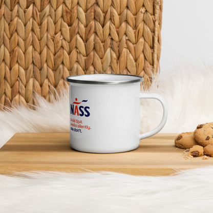 NASS Enamel Mug with SPINE acronym